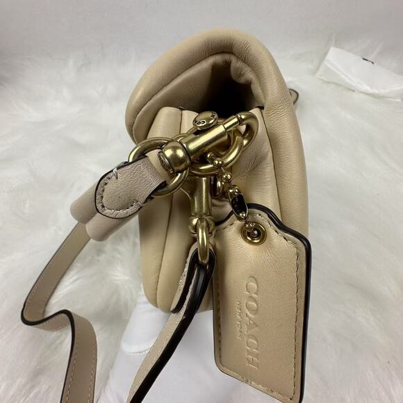 Coach Pillow Tabby Shoulder/Crossbody Bag 18 In Nappa Leather/Ivory C3880 NWT - Picture 3 of 8